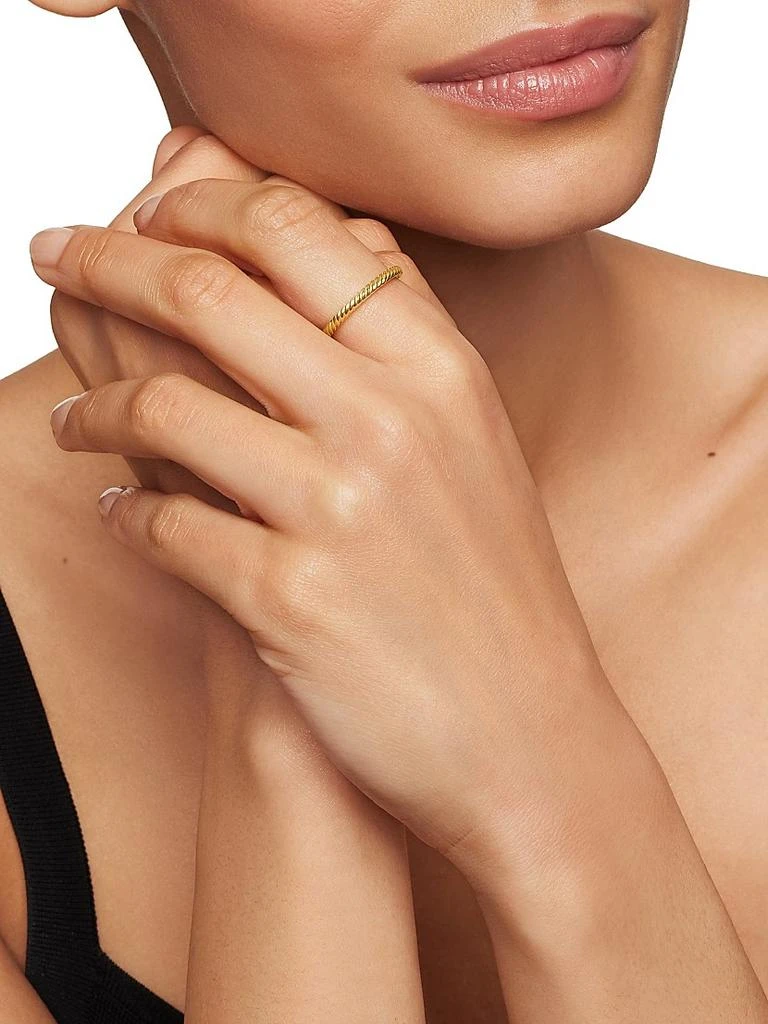 商品David Yurman|Cable Collectibles® Stack Ring in 18K Yellow Gold,价格¥7050,第2张图片详细描述