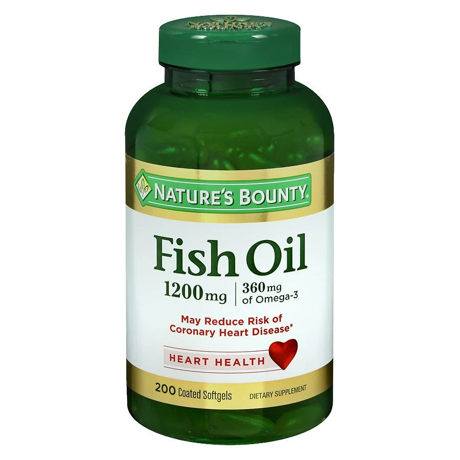 商品Nature's Bounty|Odorless Fish Oil 1200 mg Dietary Supplement Softgels,价格¥188,第1张图片