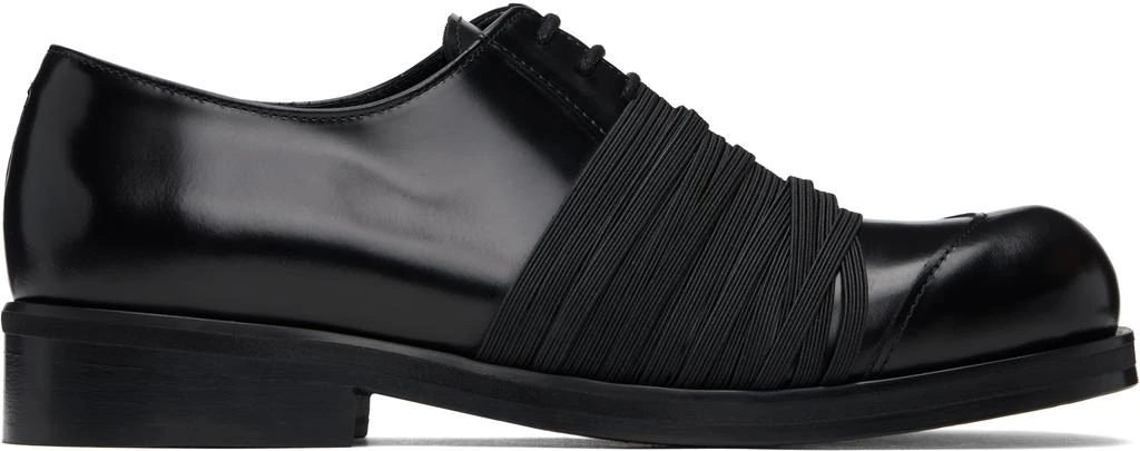 商品Stefan Cooke|Black Elastic Biker Oxfords,价格¥3304,第1张图片