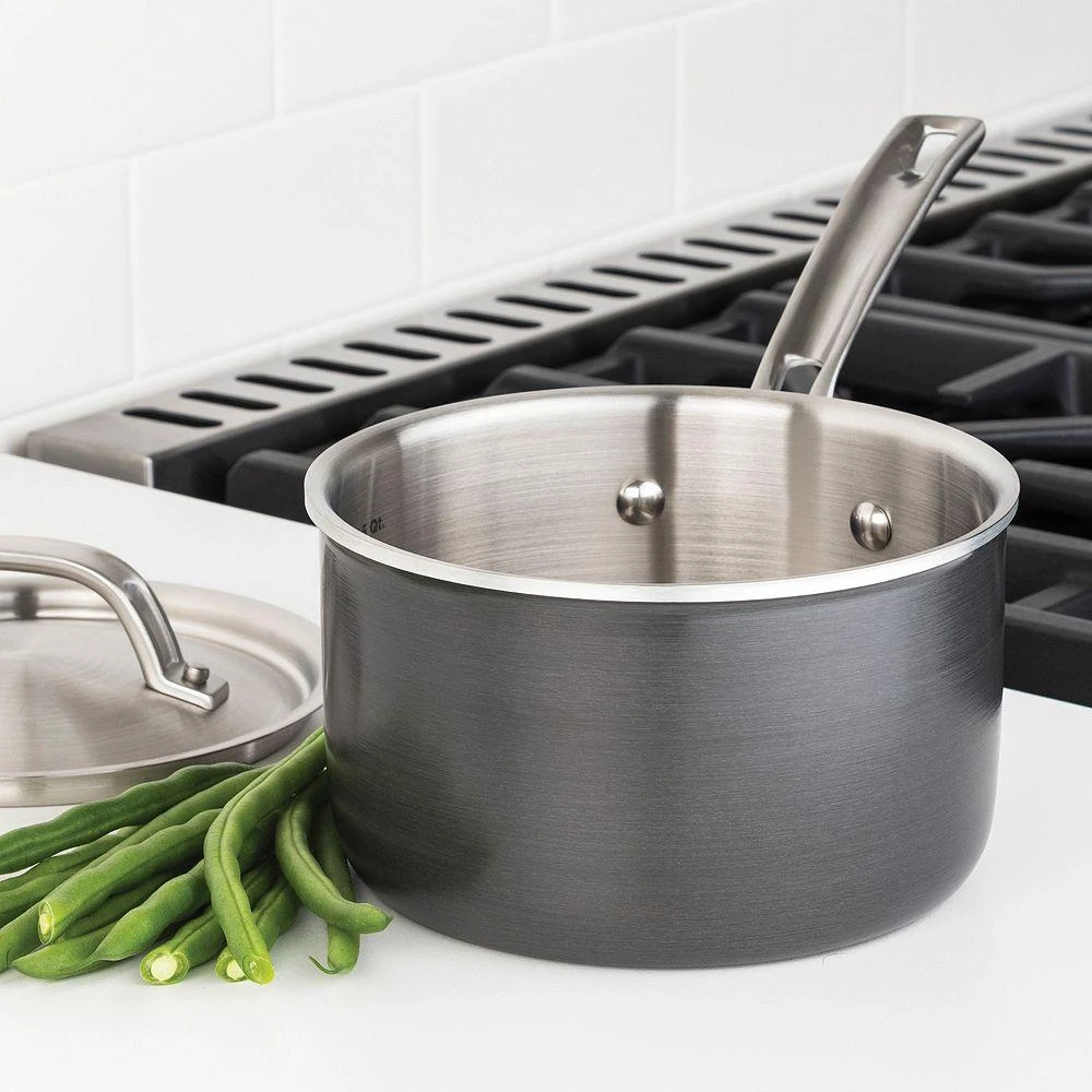 Hard Anodized 10 Pc Cookware Set with Stainless Steel Interior 商品