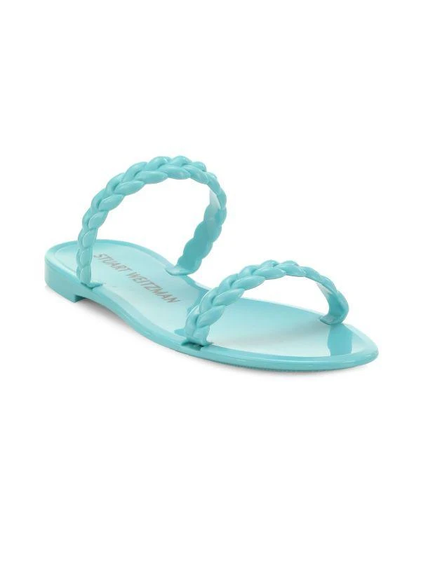 商品Stuart Weitzman|Sawyer Braided Jelly Flat Sandals,价格¥562,第2张图片详细描述