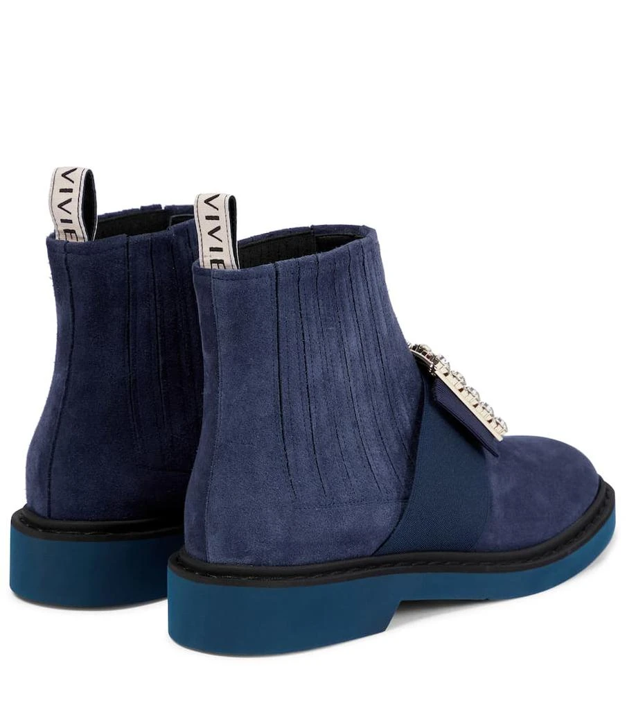 商品Roger Vivier|Viv’ Rangers Strass suede Chelsea boots,价格¥14793,第3张图片详细描述