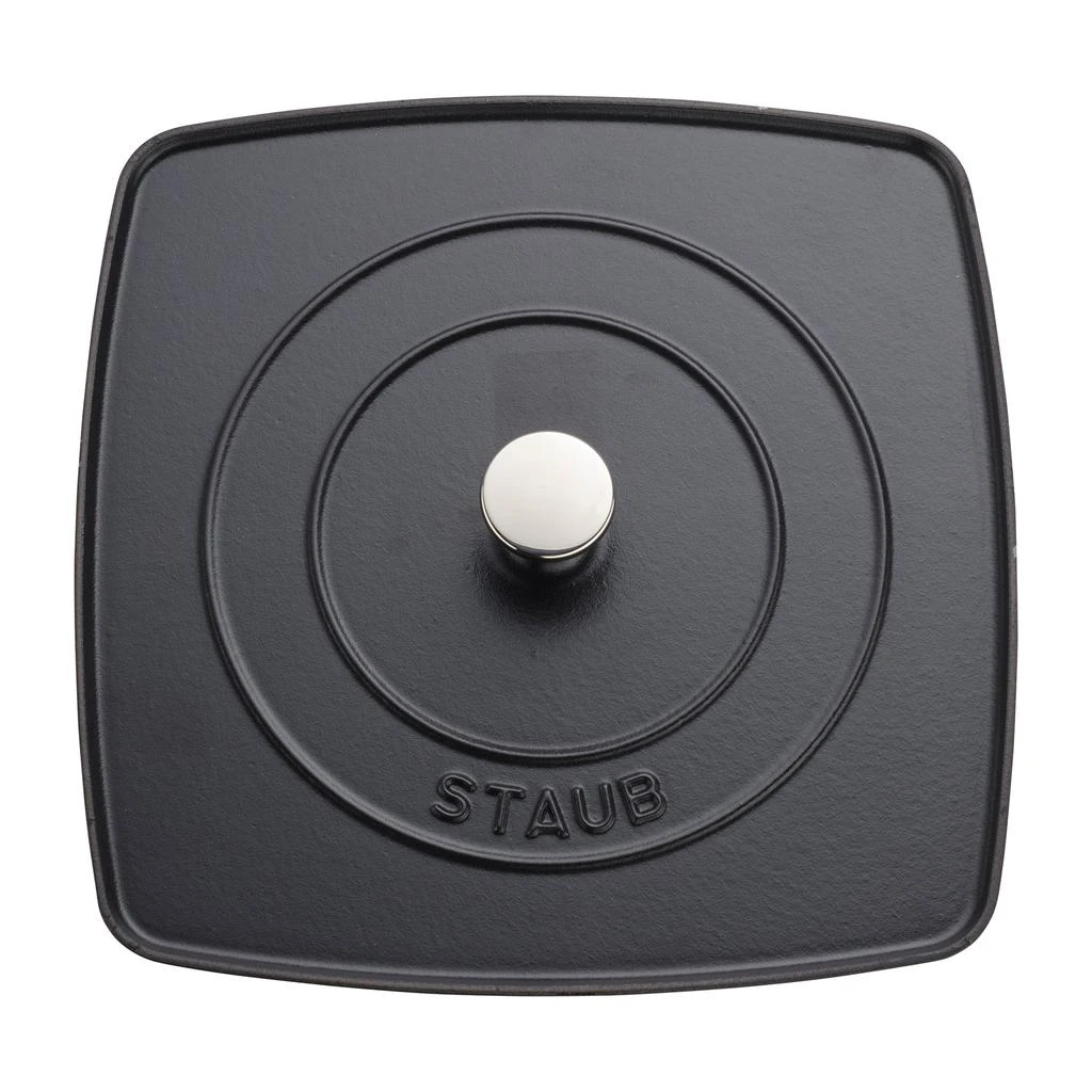 商品Staub|Cast Iron 10.3-inch Square Grill Press - Matte Black (Fits 12-inch Grill Pan),价格¥791,第2张图片详细描述