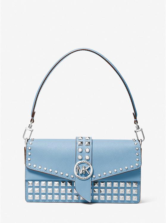 商品Michael Kors|Greenwich Medium Studded Saffiano Leather Shoulder Bag,价格¥1170,第1张图片