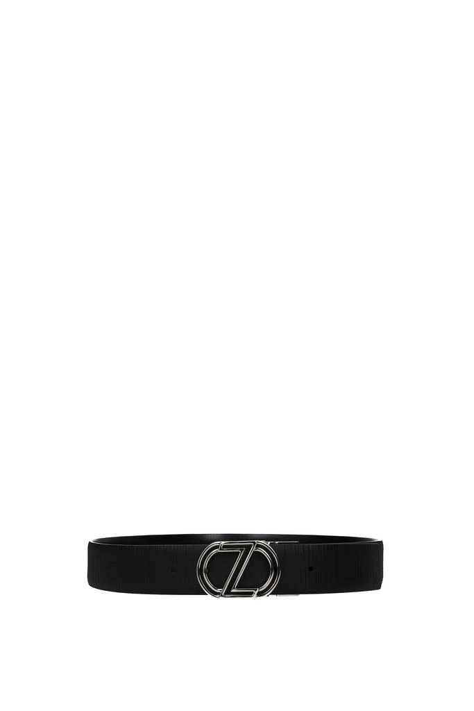 商品Zegna|Regular belts Leather Black Black,价格¥992,第1张图片