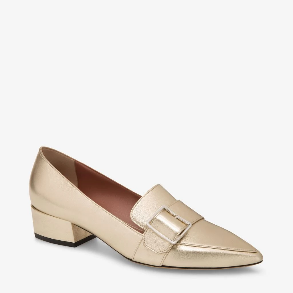 商品Bally|NEW Bally Harumi Ladies Champagne Leather Buckle Mules,价格¥2170,第1张图片