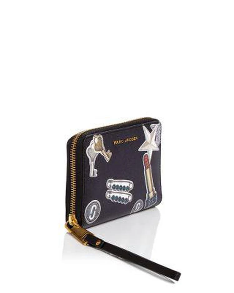商品Marc Jacobs|MARC JACOBS Tossed Charms Zip Saffiano Leather Phone Wristlet,价格¥533,第3张图片详细描述