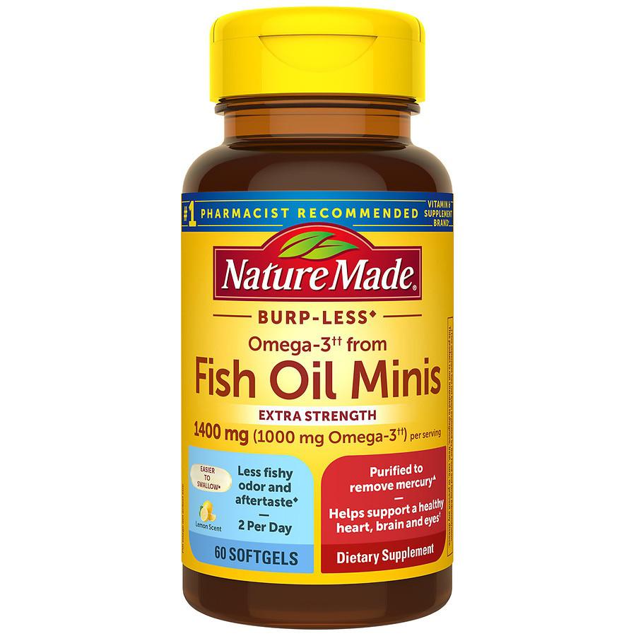 Burp-less Omega-3 from Fish Oil Minis 1400 mg Softgels商品第1张图片规格展示