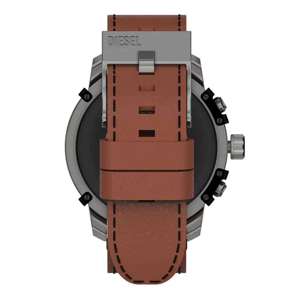 商品Diesel|Men's Touchscreen Griffed Brown Leather Strap Smartwatch, 48mm,价格¥2605,第2张图片详细描述
