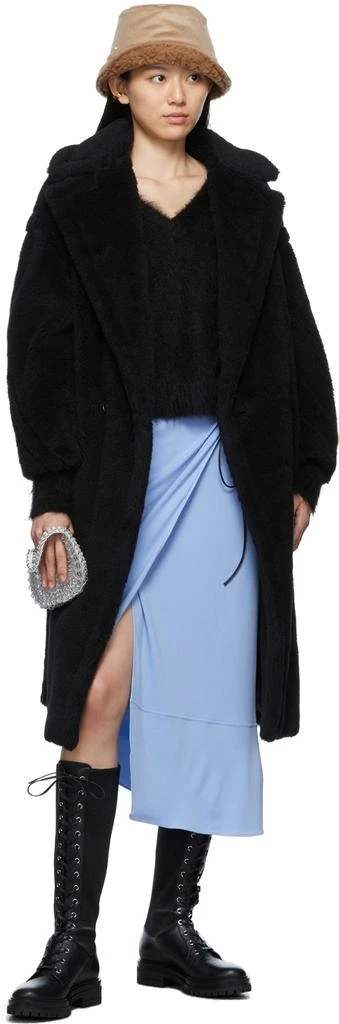 商品Max Mara|Black Teddy Bear Icon Coat,价格¥28368,第4张图片详细描述