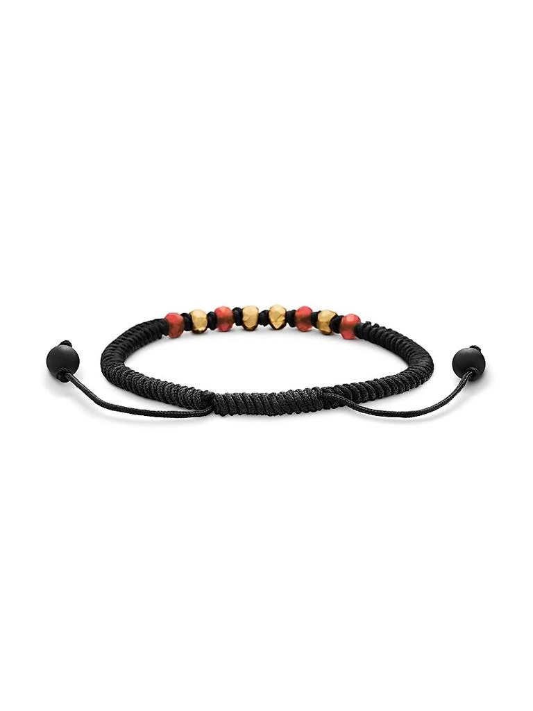 商品David Yurman|Fortune Woven Black Nylon Bracelet with Black Onyx and 18K Yellow Gold,价格¥5881,第4张图片详细描述