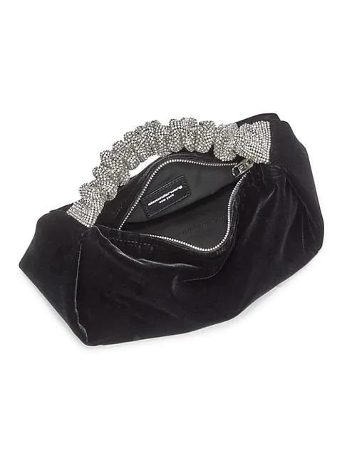 商品Alexander Wang|Mini Scrunchie Velvet Top Handle Bag,价格¥3629,第3张图片详细描述
