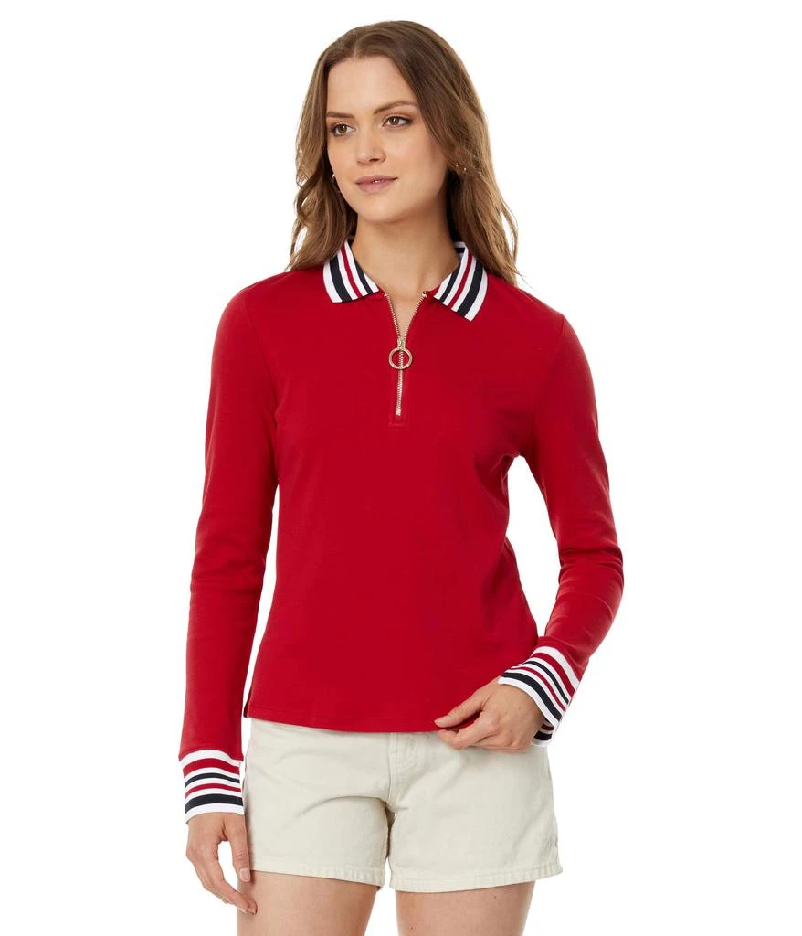 商品Tommy Hilfiger|Long Sleeve 1/4 Zip Polo,价格¥262,第1张图片