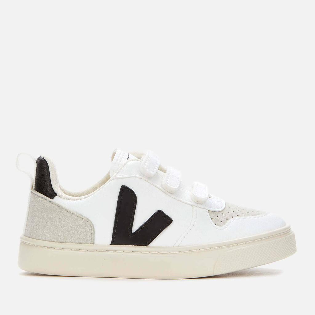 Veja Kids' V-10 Velcro Trainers - White Black商品第1张图片规格展示