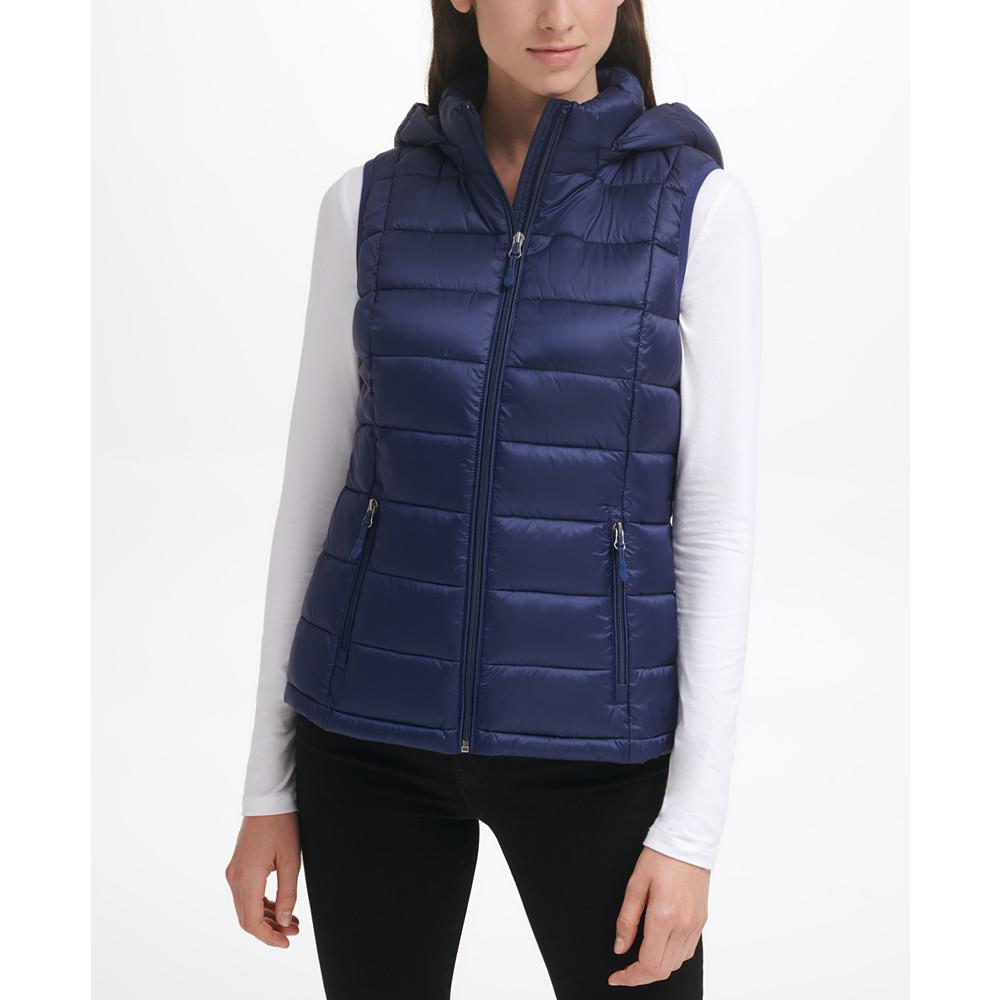 Women's Packable Hooded Down Puffer Vest, Created for Macy's商品第5张图片规格展示