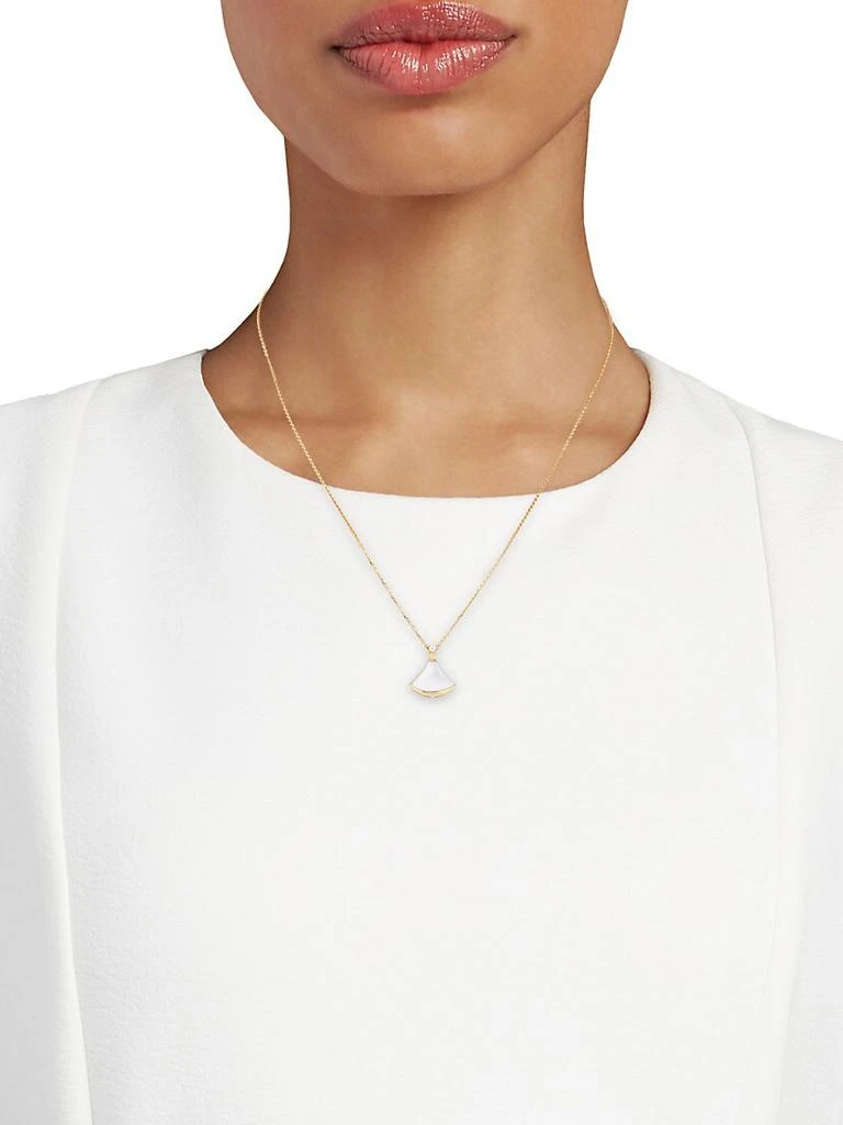 商品BVLGARI|Divas' Dream 18K Yellow Gold, Mother-Of-Pearl, & Diamond Pendant Necklace,价格¥16035,第2张图片详细描述