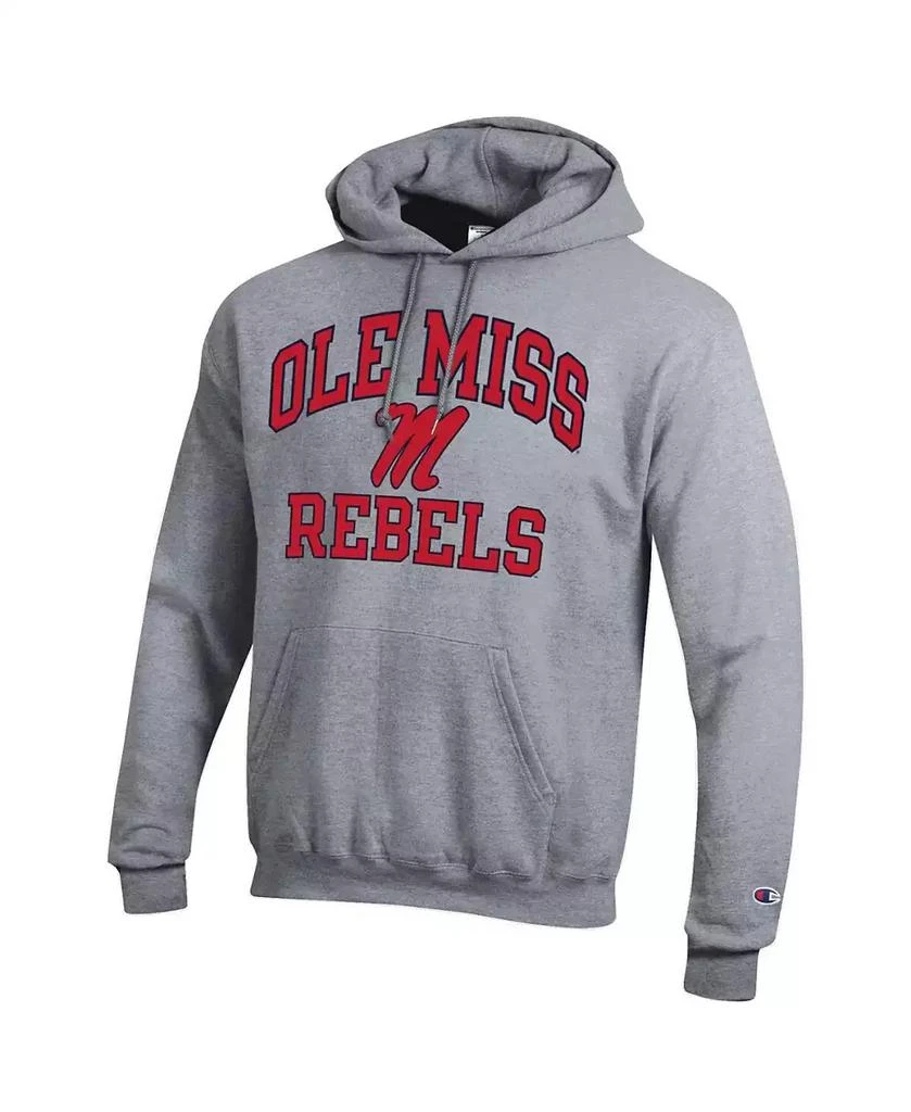 商品CHAMPION|Men's Heather Gray Ole Miss Rebels High Motor Pullover Hoodie,价格¥337,第2张图片详细描述