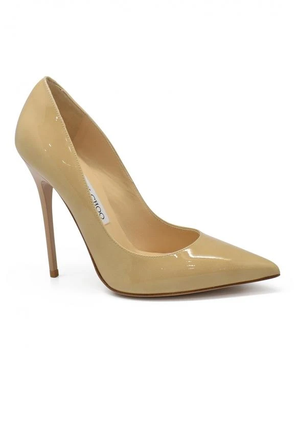 商品Jimmy Choo|Luxury shoes for women jimmy choo anouk pumps in nude patent leather,价格¥3776,第3张图片详细描述