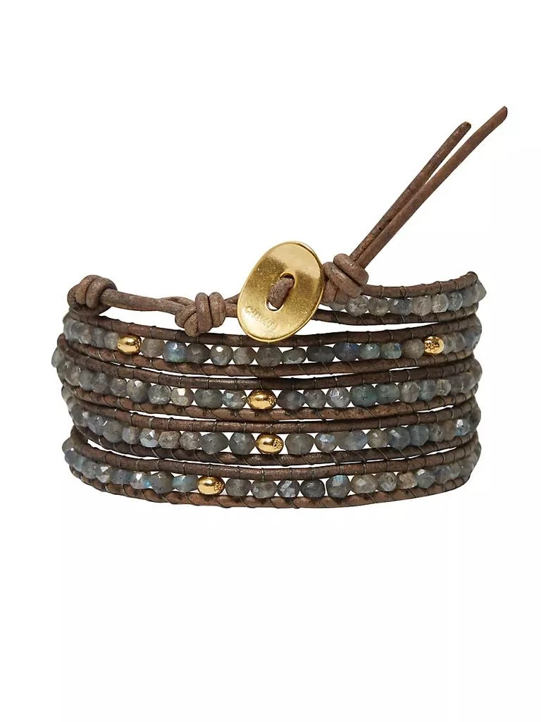 商品Chan Luu|18K Gold-Plated &amp; Freshwater Pearl Wrap Bracelet,价格¥1836,第2张图片详细描述
