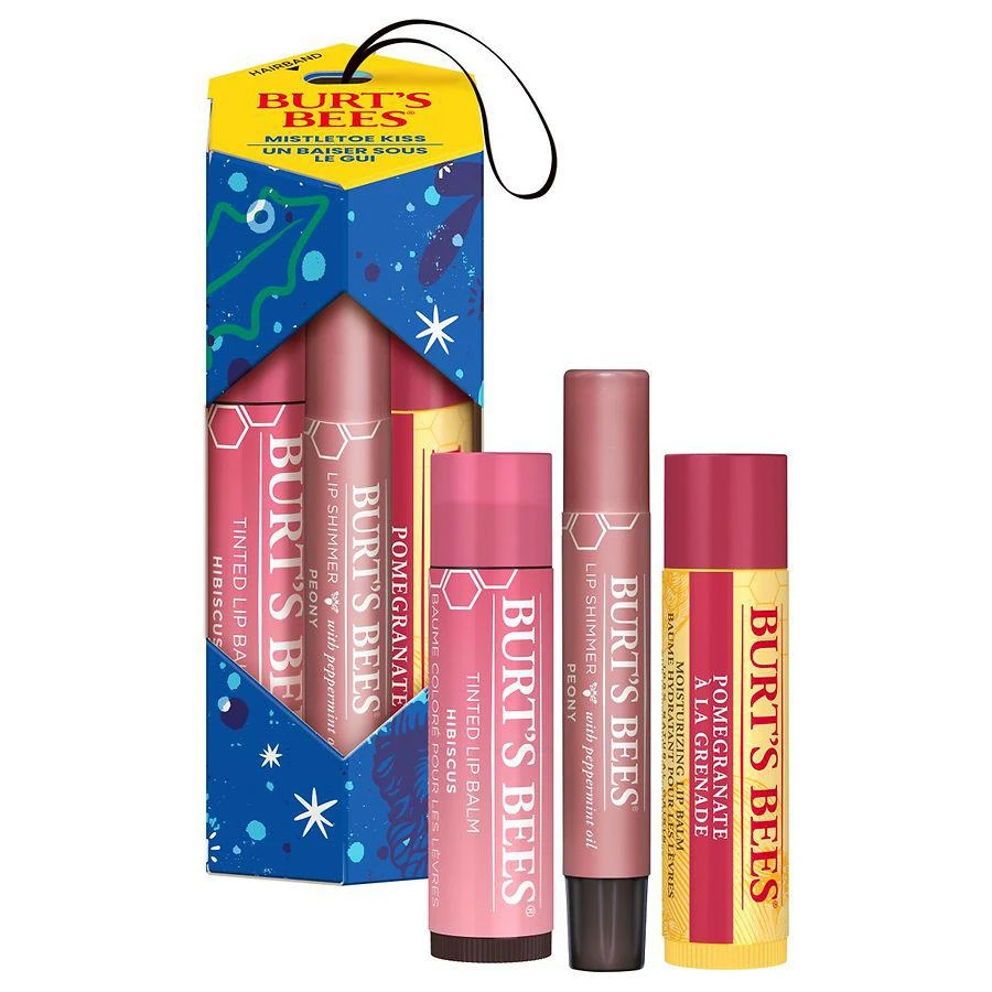 商品Burt's Bees|Mistletoe Kiss Pink Collection Gift Set, Lip Balm/Shimmer/Tinted,价格¥101,第3张图片详细描述