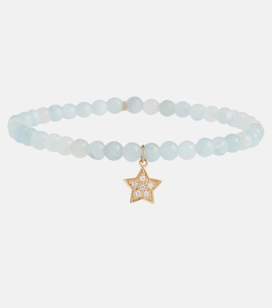 商品Sydney Evan|Star 14kt gold bracelet with diamonds,价格¥3771,第1张图片