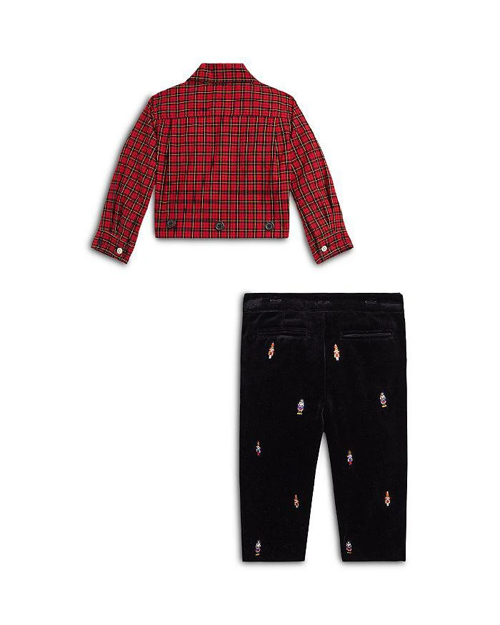 商品Ralph Lauren|Boys' Plaid Shirt & Nutcracker Embroidered Velvet Pants Set - Baby,价格¥569,第2张图片详细描述