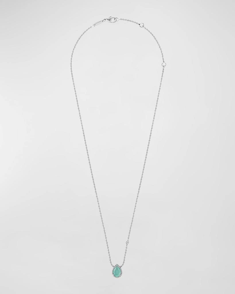 商品Boucheron|Serpent Boheme 18K White Gold Small Aquaprase Pendant Necklace,价格¥15126,第2张图片详细描述