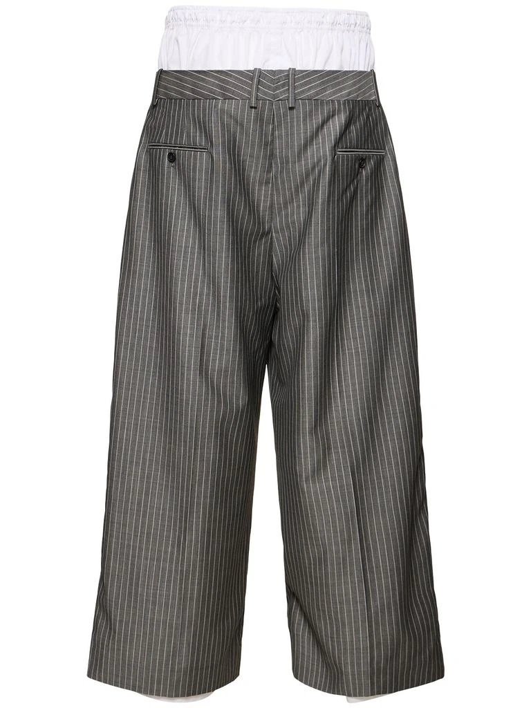 商品Hed Mayner|Pinstriped Mohair & Wool Pants,价格¥5464,第4张图片详细描述