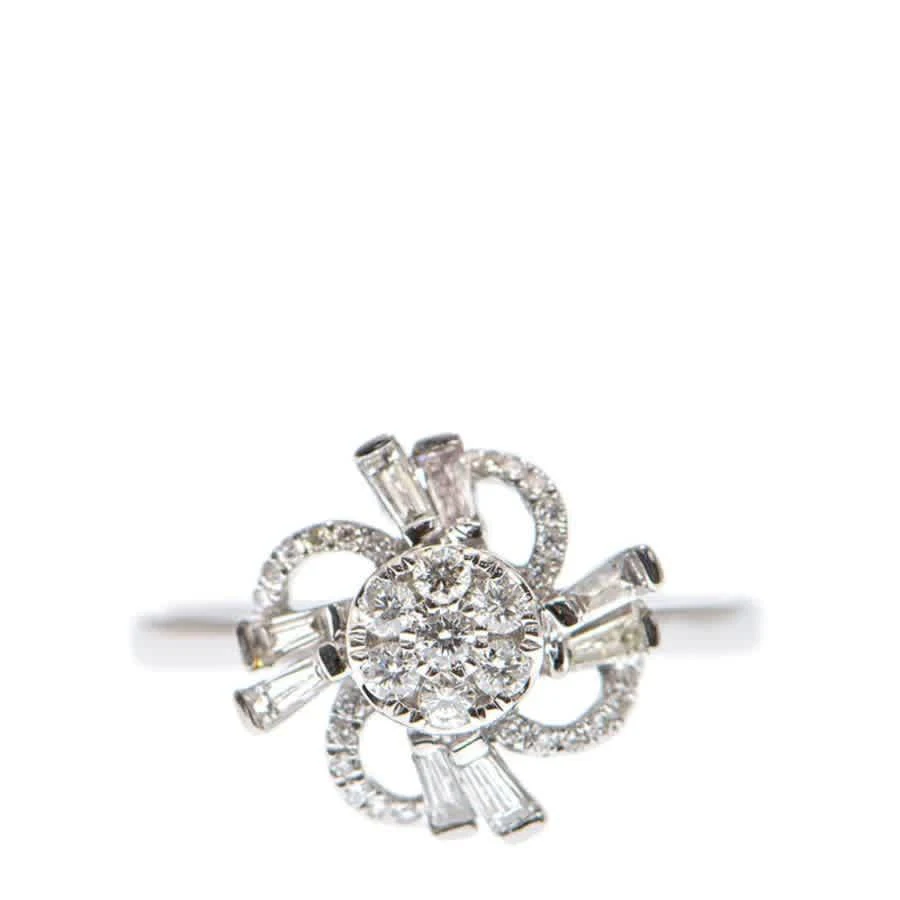 商品J Collection|New J Collection Ring 31 Rddi 0.23 Ct8 Ditapa 0.26 Ct18kw 2.78 Gm 18kt White Gold Silver,价格¥7983,第2张图片详细描述