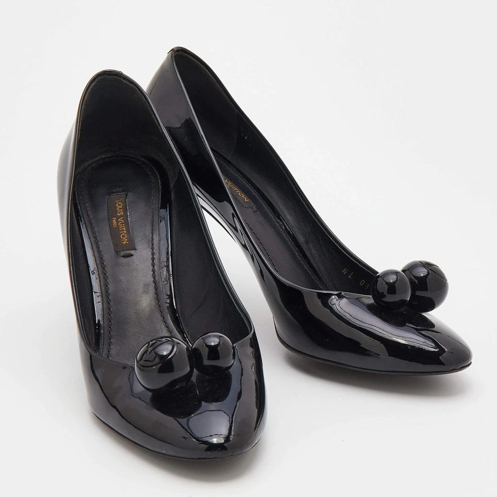 商品[二手商品] Louis Vuitton|Louis Vuitton Black Patent Leather Ball Pumps Size 40,价格¥1487,第4张图片详细描述