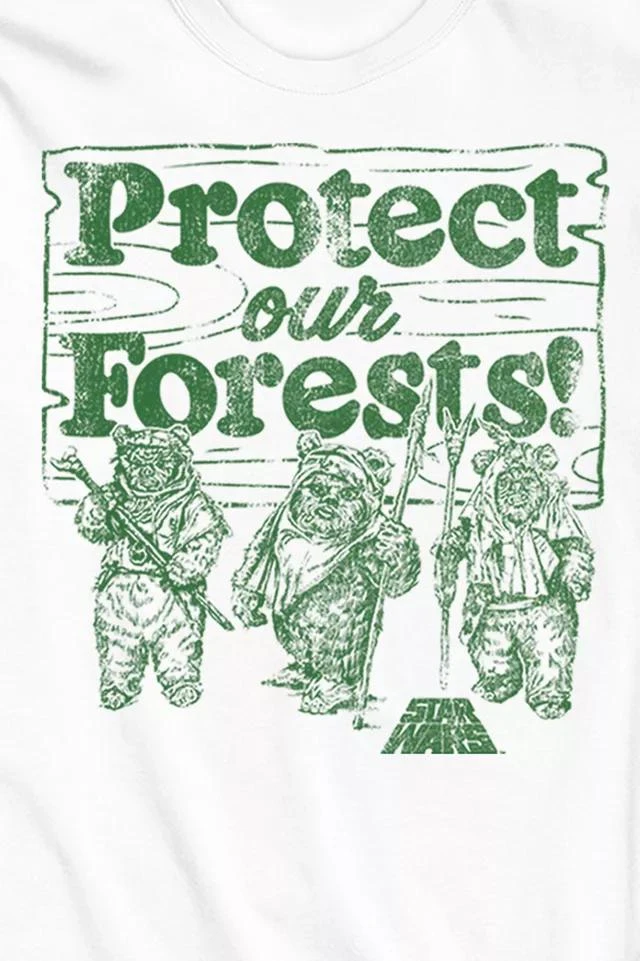 商品Urban Outfitters|Star Wars Ewoks Protect Our Forests Long Sleeve Tee,价格¥303,第2张图片详细描述