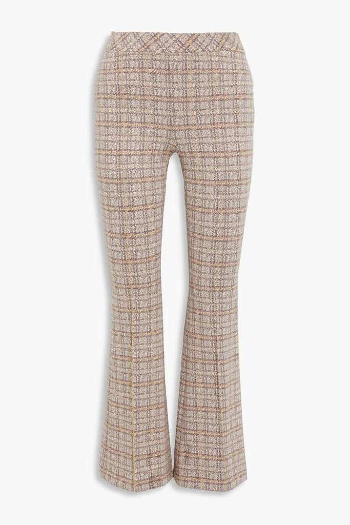 商品ROSETTA GETTY|Checked jacquard-knit flared pants,价格¥1329,第3张图片详细描述
