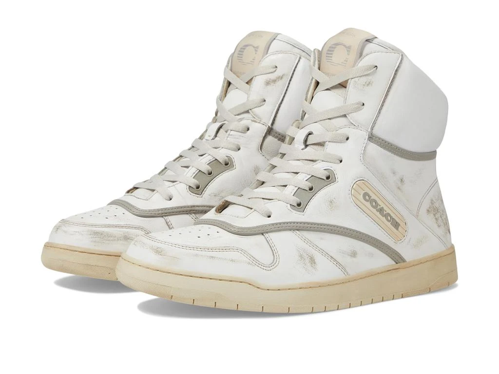 商品Coach|Distressed Leather High-Top Sneaker,价格¥1171,第1张图片