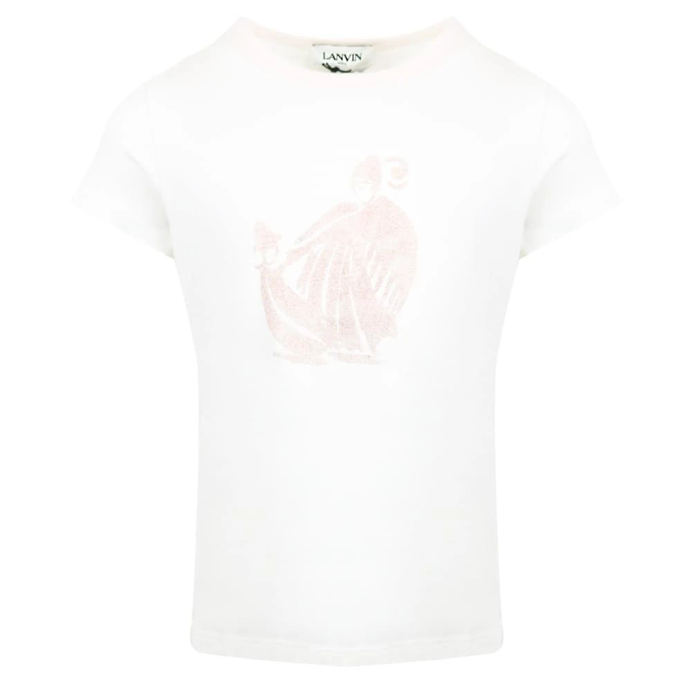 商品Lanvin|Short Sleeve Off White T Shirt,价格¥329,第1张图片
