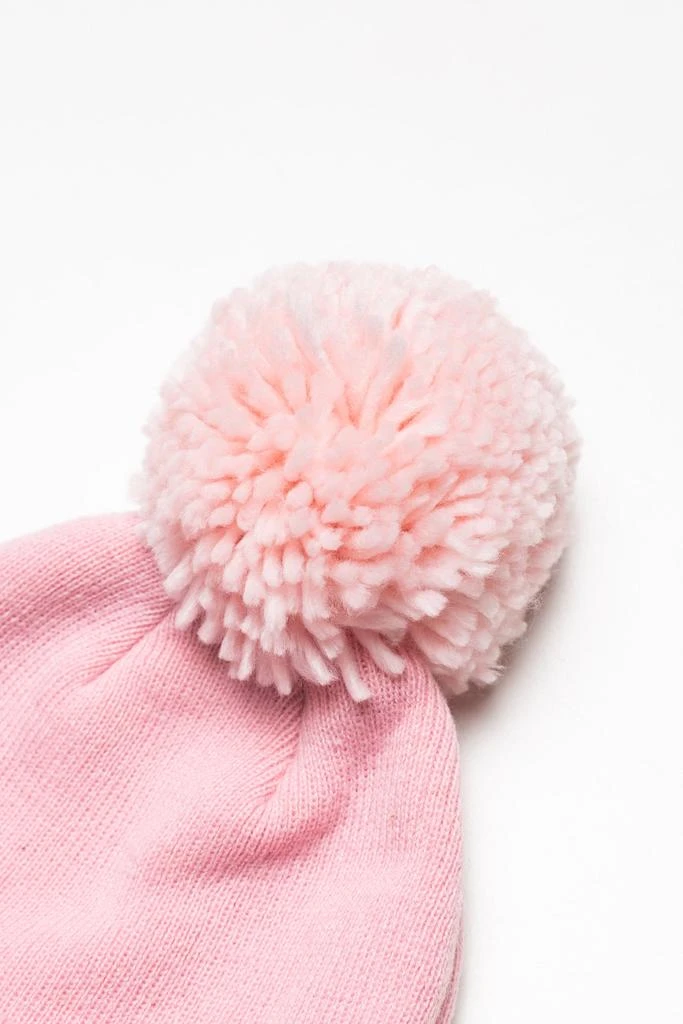 商品HYPE ACCESSORIES|HYPE KIDS PINK BOBBLE SCRIPT BEANIE,价格¥84,第4张图片详细描述