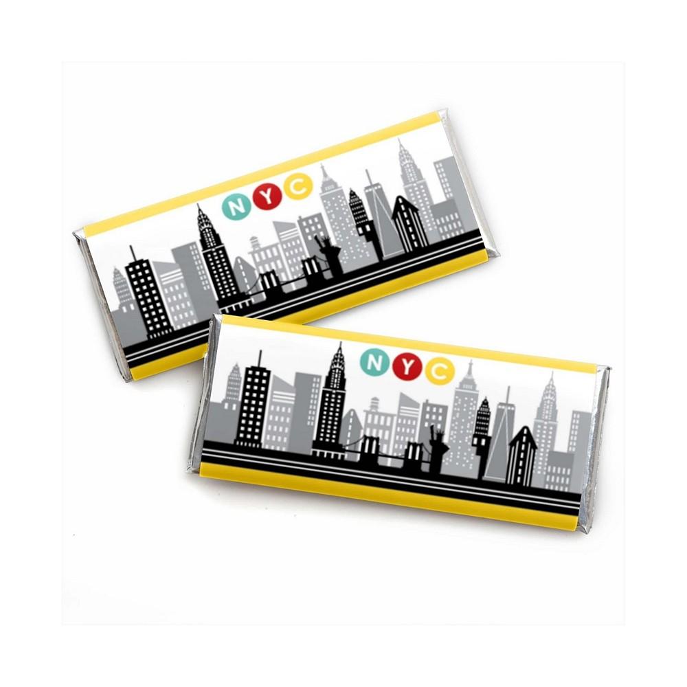 NYC Cityscape - Candy Bar Wrapper New York City Party Favors - Set of 24商品第1张图片规格展示