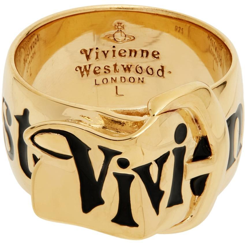 商品Vivienne Westwood|Gold Belt Ring,价格¥1724,第1张图片