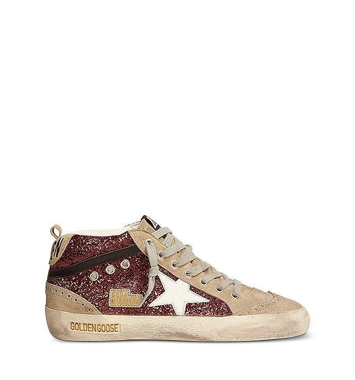 商品Golden Goose|Women's Mid Star Glitter Sneakers,价格¥5271,第1张图片详细描述