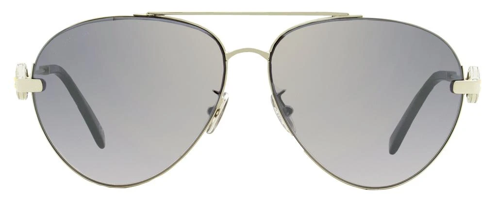 商品Omega|Omega Women's Pilot Sunglasses OM0031H 18C Rhodium/Black 61mm,价格¥1171,第2张图片详细描述