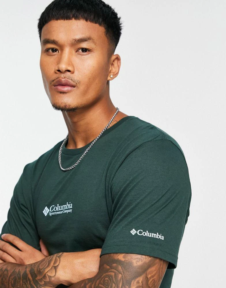 商品Columbia|Columbia CSC basic logo t-shirt in spruce green Exclusive at ASOS,价格¥182,第1张图片