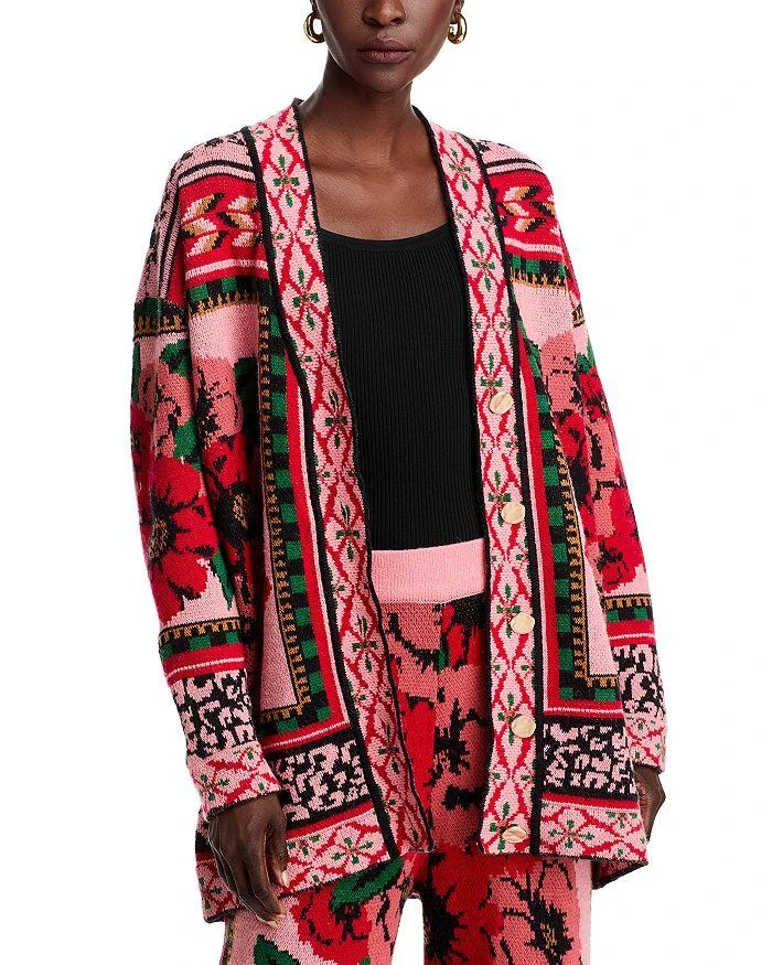 商品Farm Rio|Flower Tapestry Cardigan,价格¥1105,第1张图片详细描述
