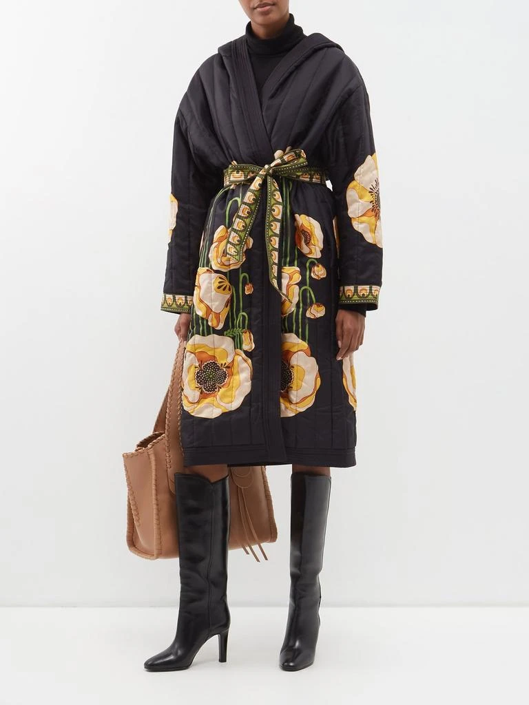 商品LA DOUBLE J|Placée reversible floral-print padded silk robe,价格¥6854,第2张图片详细描述