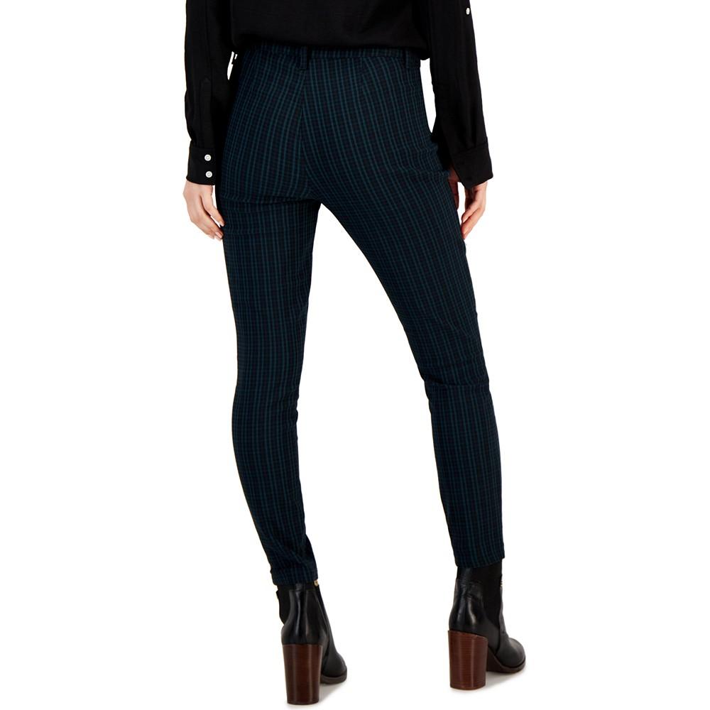 Women's Plaid Tribeca Skinny-Leg Ankle Pants商品第2张图片规格展示