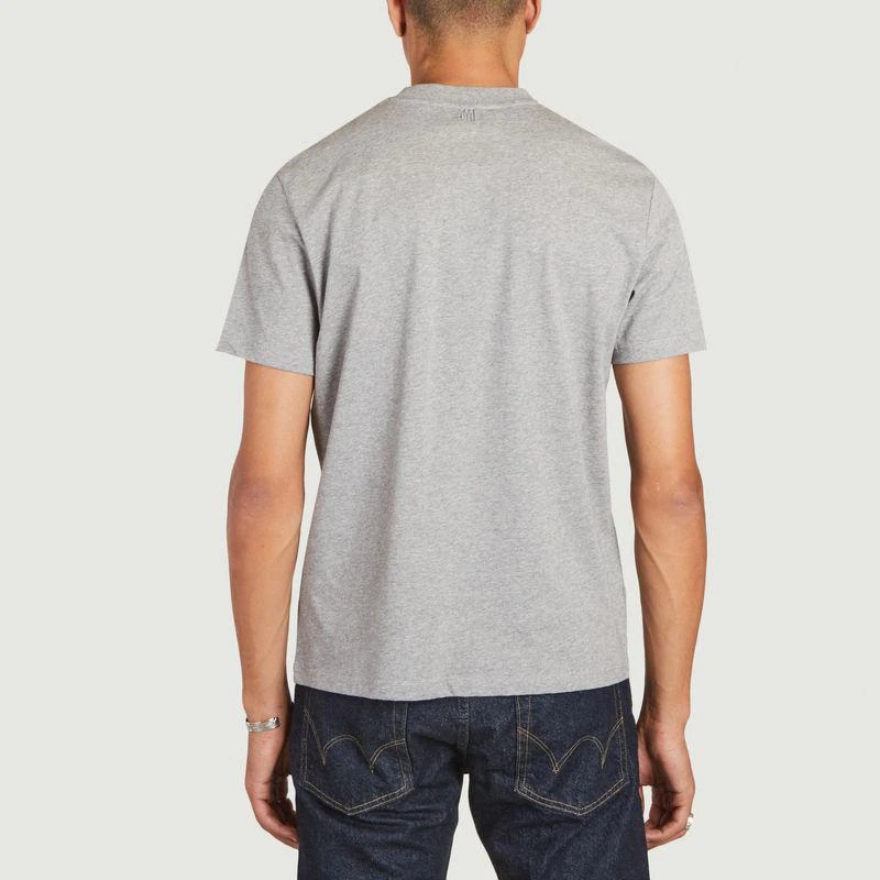 商品AMI|Ami De Coeur organic cotton T-shirt HEATHER GREY AMI PARIS,价格¥689,第3张图片详细描述