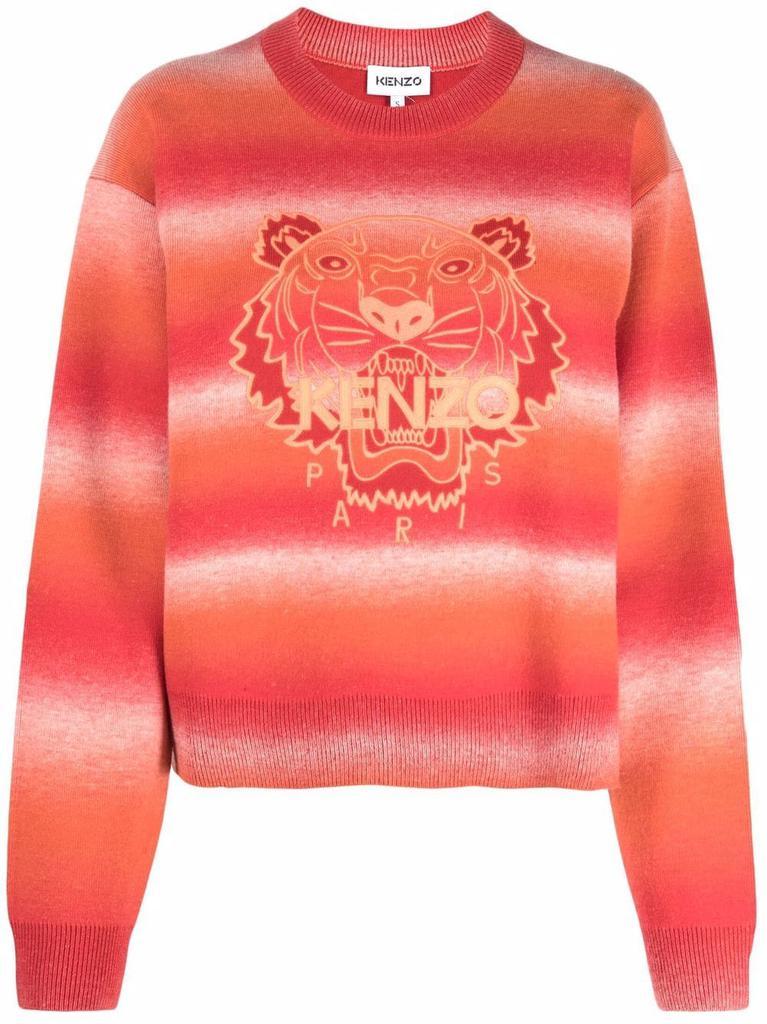 商品Kenzo|Kenzo Ladies Rouge Moyen Tiger Striped Jumper, Size Medium,价格¥1571,第1张图片