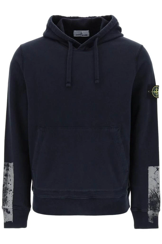 商品Stone Island|Regular hoodie with coated detailing,价格¥1533,第1张图片