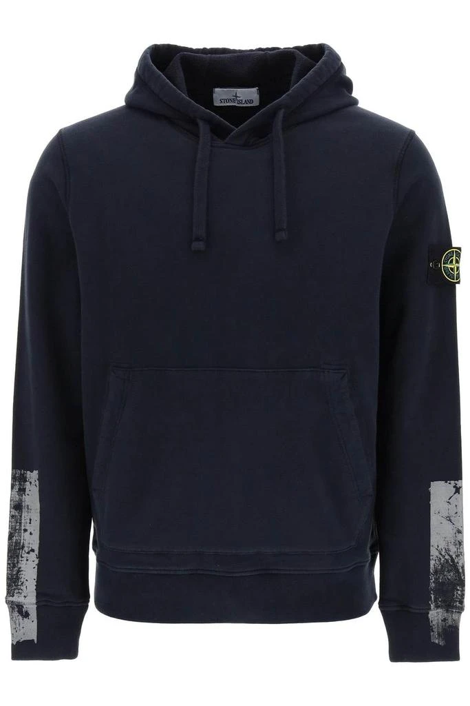 商品Stone Island|Regular hoodie with coated detailing,价格¥1570,第1张图片