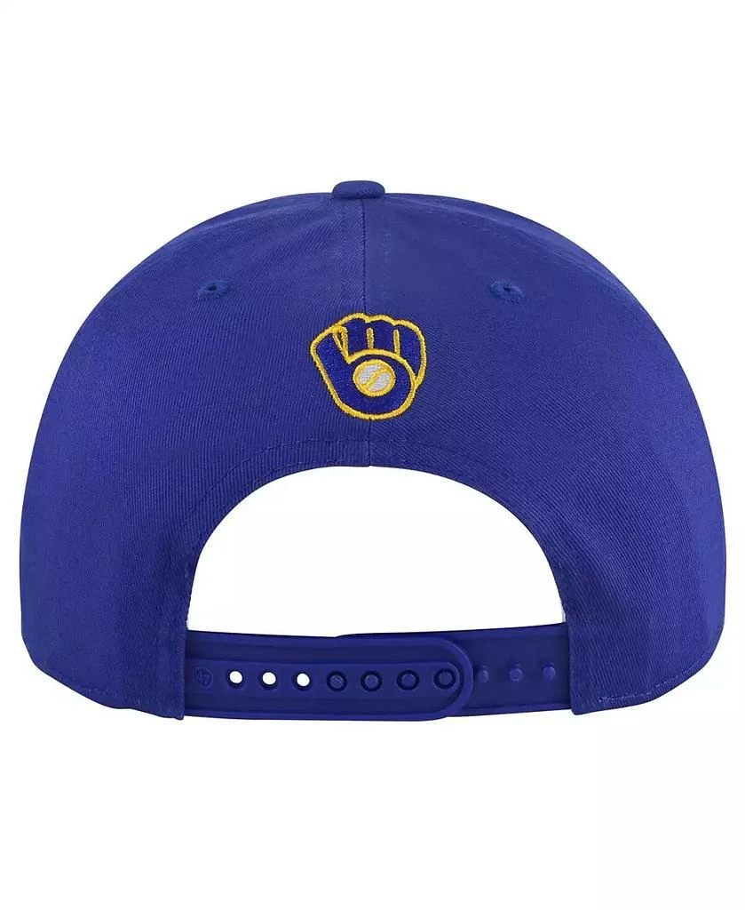 商品47 Brand|47 Brand Men's Royal Milwaukee Brewers Wax Pack Collection Premier Hitch Adjustable Hat,价格¥301,第3张图片详细描述