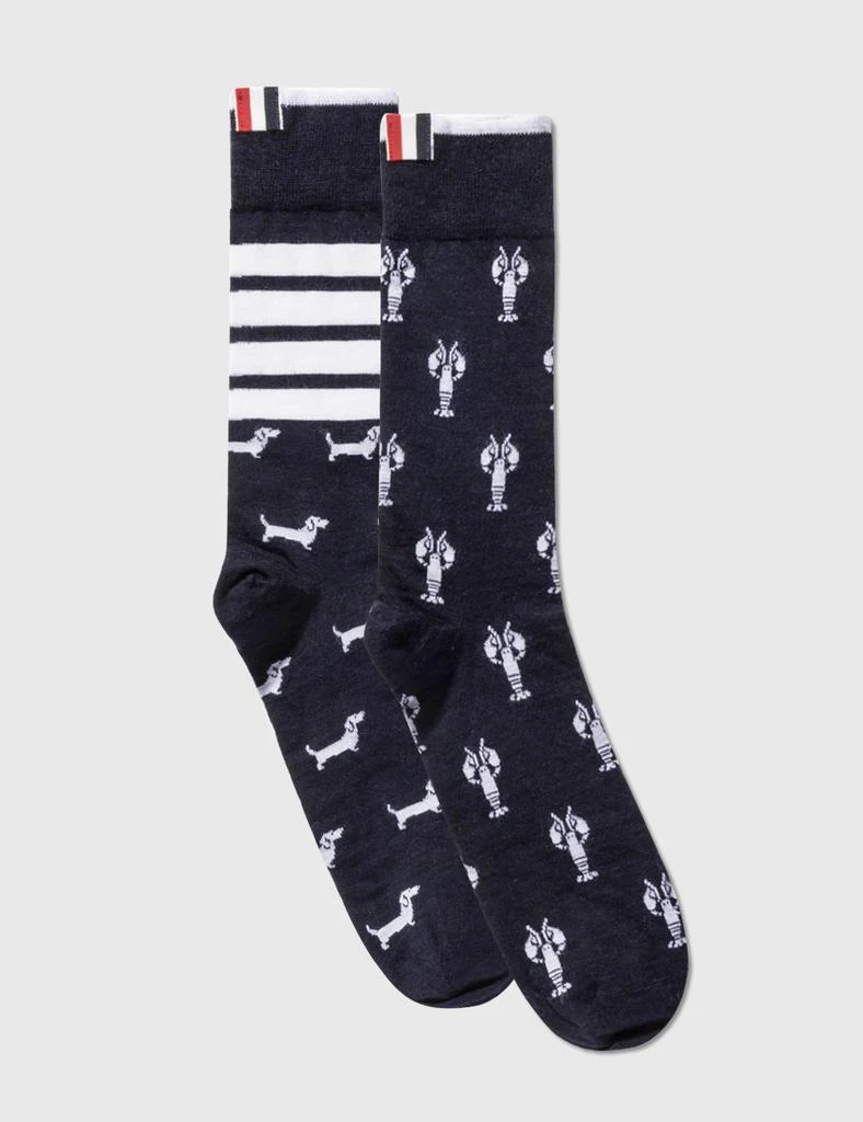 商品Thom Browne|4-Bar Lobster and Hector Socks,价格¥726,第1张图片