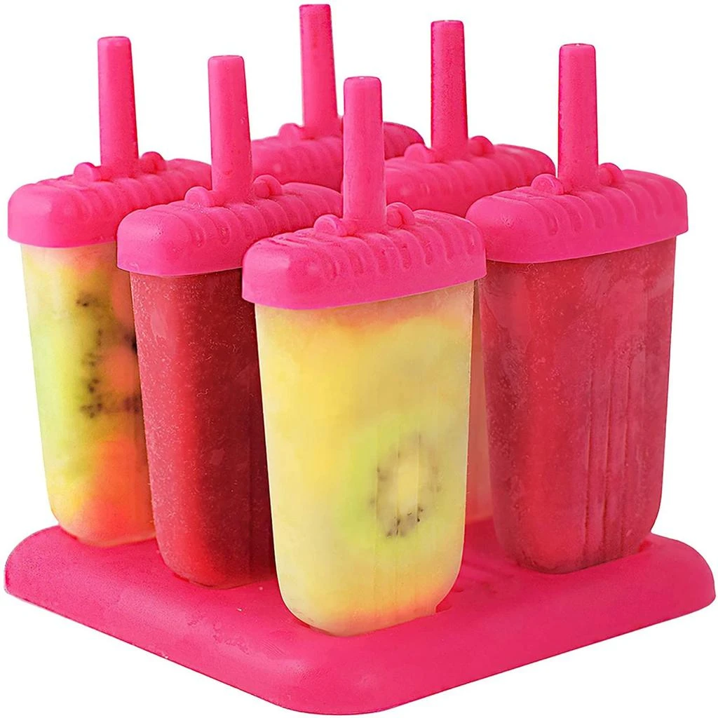 商品Global Bazaar|6Pcs Reusable Ice Pop Maker DIY Ice Cream Bar Mold Plastic,价格¥224,第1张图片